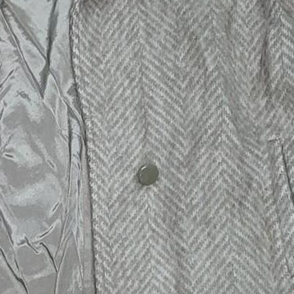 Vintage Saxton Hall 100% Virgin Wool Herringbone 3/4 Length Sleeves Lined Jacket - Picture 7 of 7